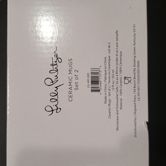 New in Box! Lilly Pulitzer Ceramic Mugs - Set of 2 - Picture 9 of 9